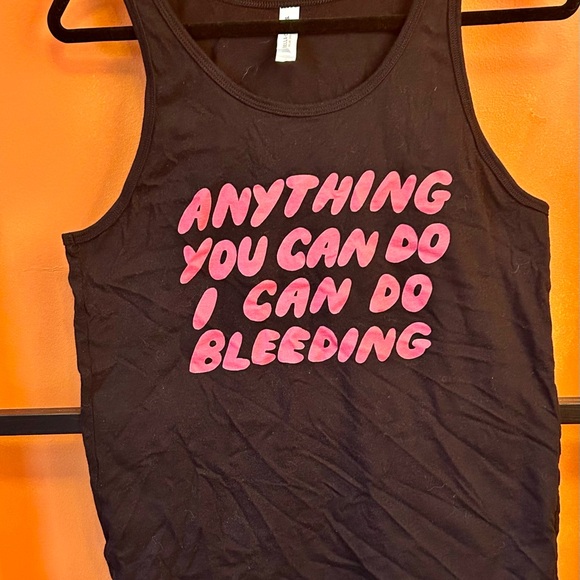 The Unbranded Brand Tops - Pink Lettered Black Tank Top - Feminine Empowerment Graphic